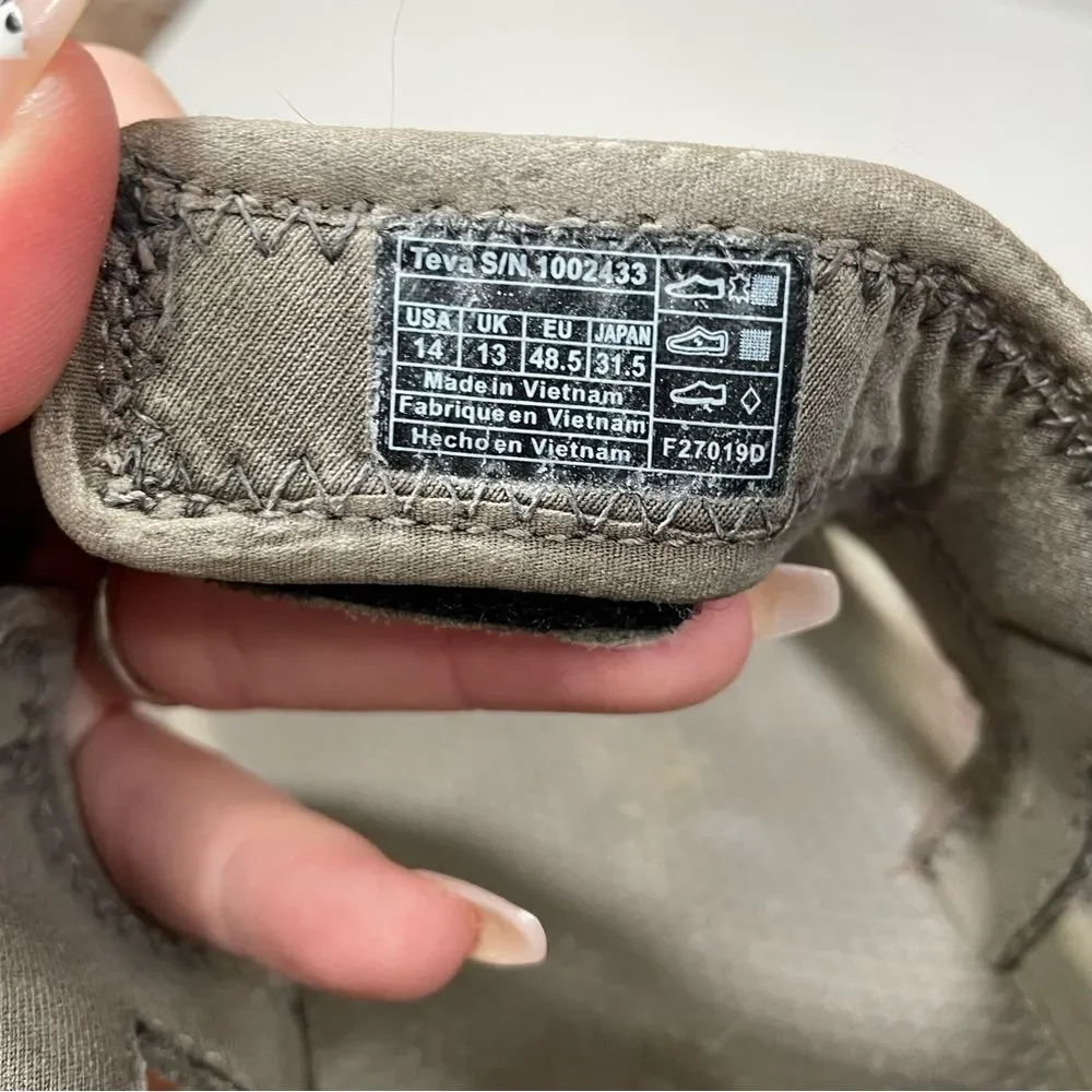 Teva Grey Velcro Outdoor Athletic Sandals
